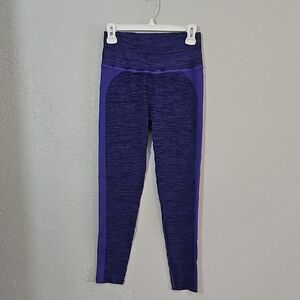 Spiritual Gangster Purple/Black Leggings, Womens Medium, Like New